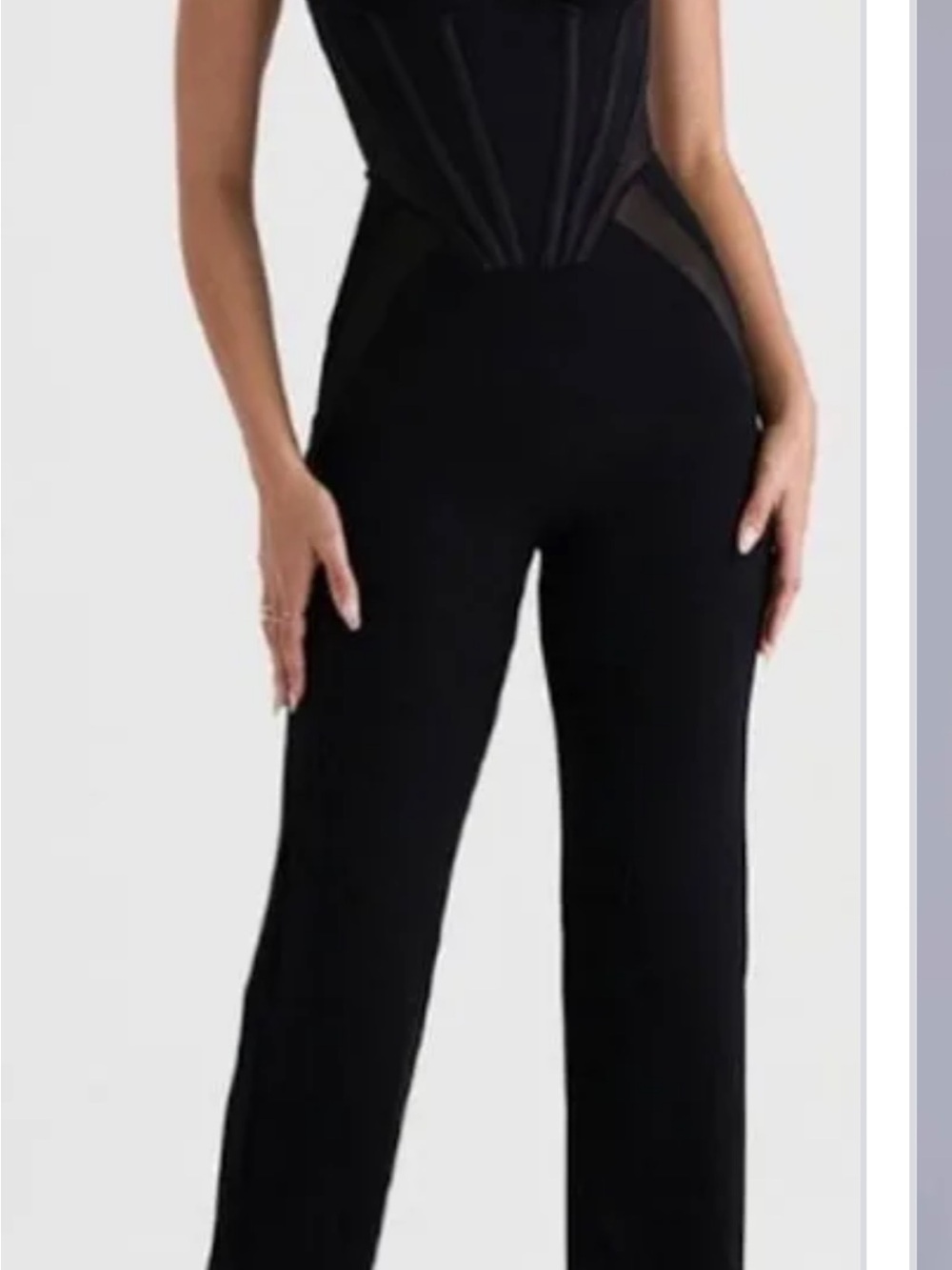 House of CB Black Strappy Jumpsuit